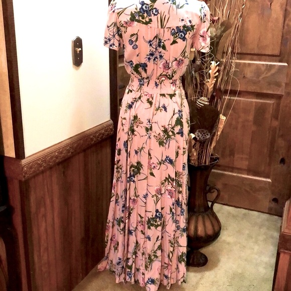 Last One! NWT Sexy Front Button Floral Maxi Dress - Picture 2 of 8